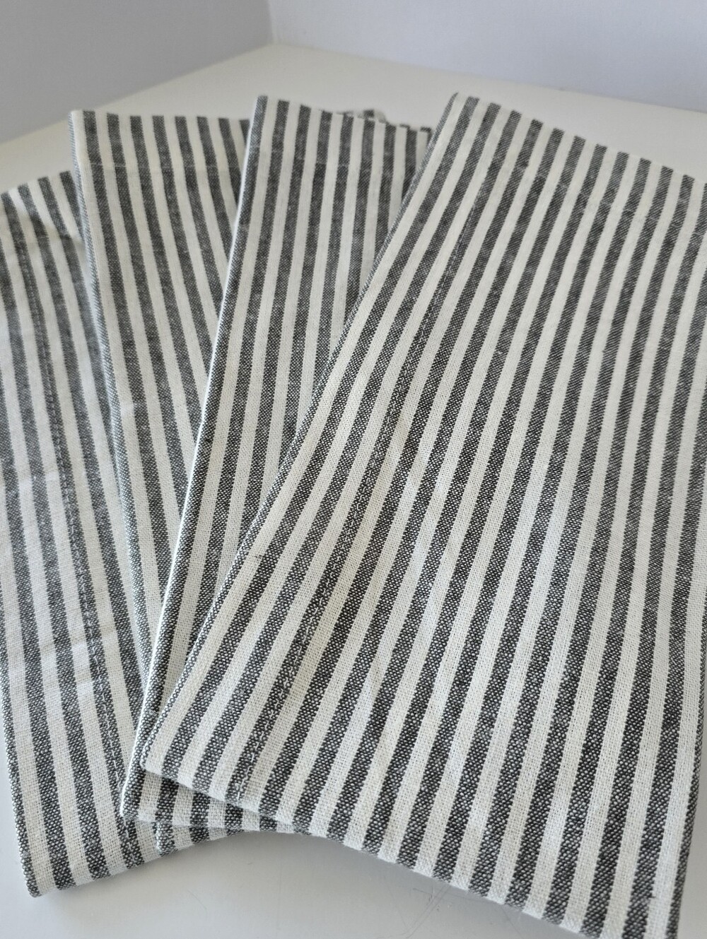 Set Of 4 Pottery Barn Pottery Barn Linen Cotton Striped Cloth Napkins. NWOT